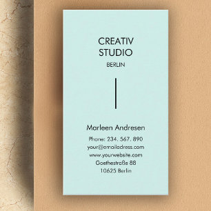 Modern Minimalist Minted Black Business Card