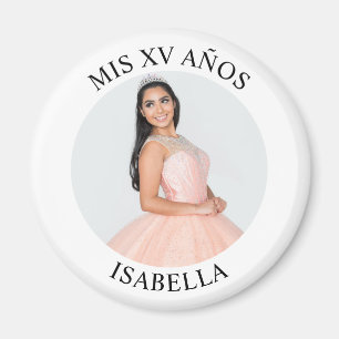 Modern Minimalist Mis XV Años Photo Magnet