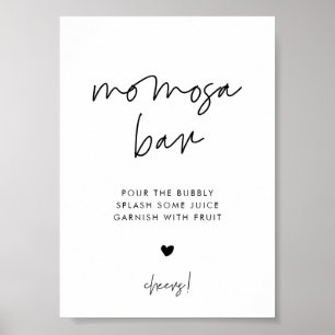 Modern Minimalist Momosa bar sign