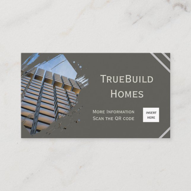 Modern Minimalist Monochrome  Business Card (Front)