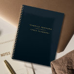 Modern Minimalist Monogram | Black Gold Planner<br><div class="desc">Modern Minimalist Monogram | Black Gold Planner</div>