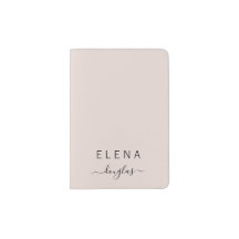 Modern Minimalist Monogram Blush Script