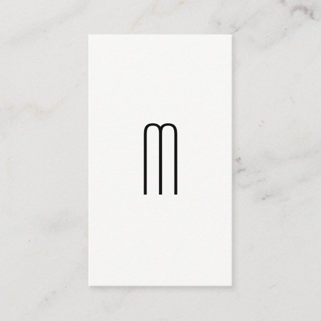 Modern Minimalist Monogram Business Card (Front)