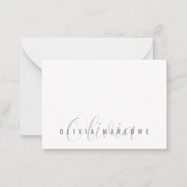 Modern Minimalist Monogram Card (Front)