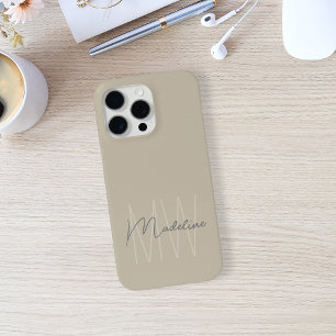 Modern Minimalist Monogram iPhone 15 Pro Max Case