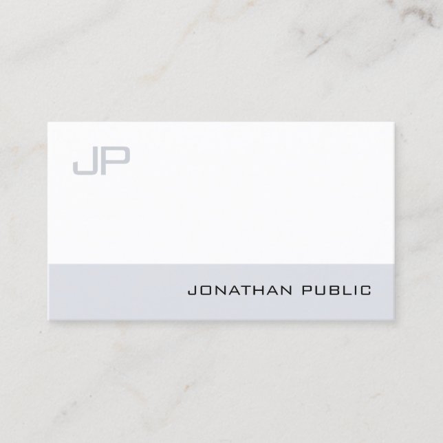 Modern Minimalist Monogram Elegant Design Trendy Business Card (Front)