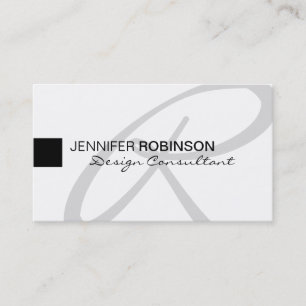 Modern Minimalist Monogram Elegant Professional Business Card