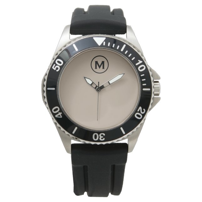 Modern Minimalist Monogram Initial Watch (Front)