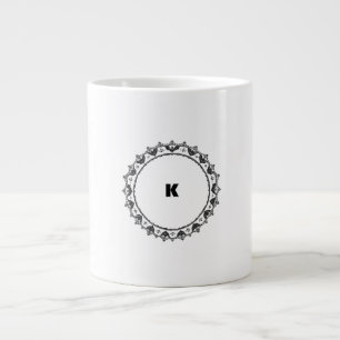 Modern Minimalist Monogram  Large Coffee Mug
