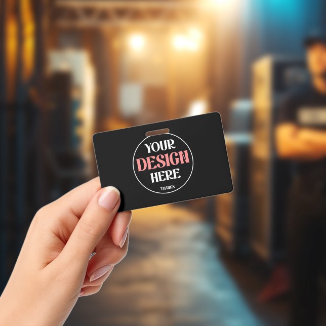 Modern Minimalist Monogram Professional Marketing ID Badge (Concert)