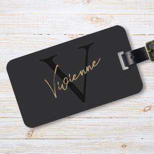 Modern Minimalist Monogram Professional Marketing  Luggage Tag
