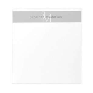 Modern Minimalist Monogram Professional Notepad