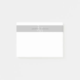 Modern Minimalist Monogram Professional Post-it Notes