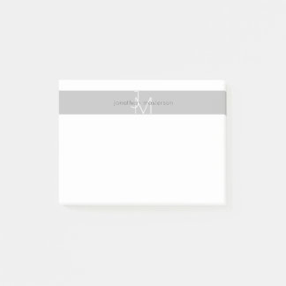 Modern Minimalist Monogram Professional Post-it Notes