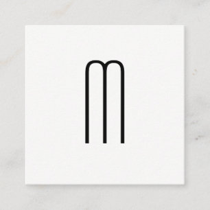 Modern Minimalist Monogram Square Business Card