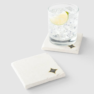 Modern Minimalist Monogram Stone Coaster