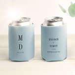 Modern Minimalist Monogram Wedding Elegant Names Can Cooler<br><div class="desc">Keep your drinks cool and your style on point with our Zazzle can cooler featuring a Modern Minimalist Monogram Dusty Blue Wedding design with custom text! Personalise it with your own text and add a touch of elegance to any event. Made with high-quality materials, this can cooler will keep your...</div>