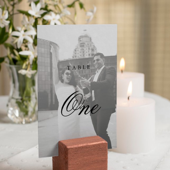 Modern Minimalist Monogram Wedding Table Number (Creator Uploaded)