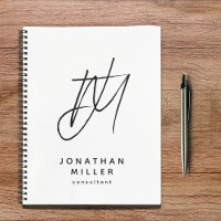 Modern Minimalist Monogram White