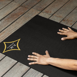 Modern Minimalist Monogram Yoga Mat