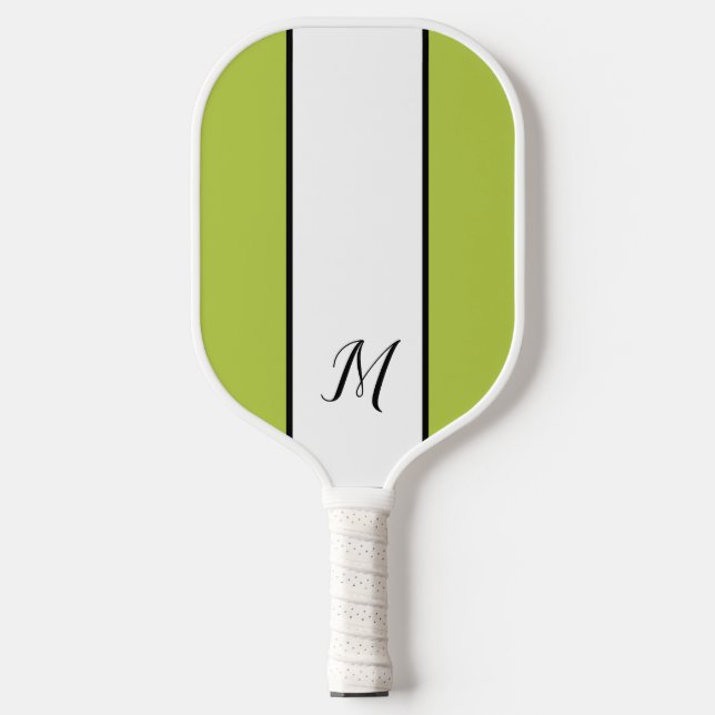 Modern Minimalist Monogrammed Initials Pickleball Paddle (Front)