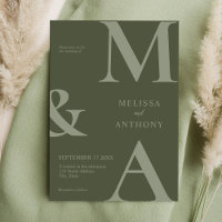 Modern Minimalist Moss Green Wedding