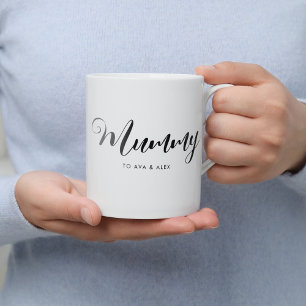 Modern Minimalist Mother's Day Handwritten Mummy Coffee Mug