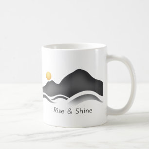Modern Minimalist Mug Design Abstract Wave