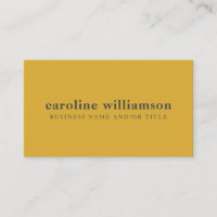 Modern Minimalist Mustard Yellow Grey Text Custom