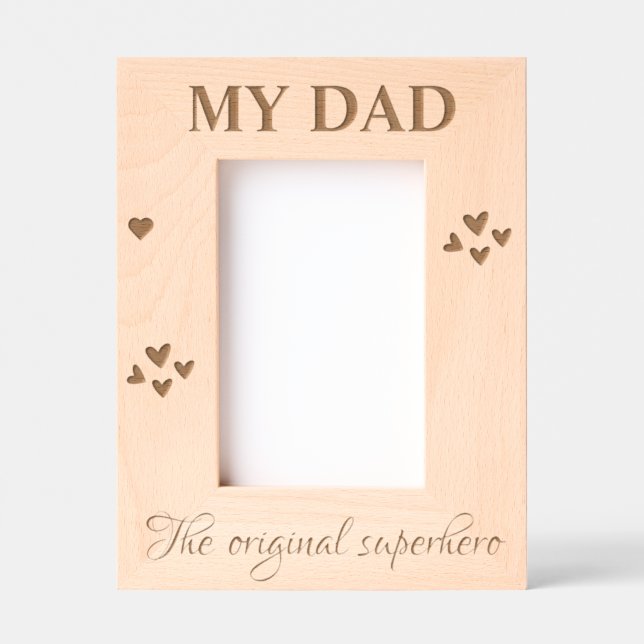 Modern Minimalist My Day Father's Day Gift Etched Frames (Front)