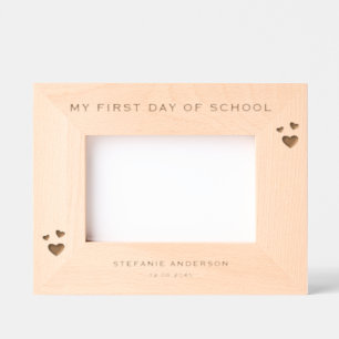 Modern Minimalist My First Day Of School Etched Frames