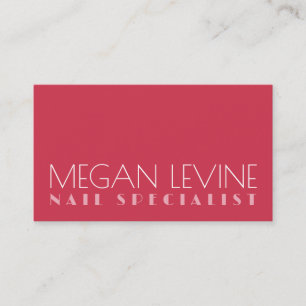 Modern Minimalist Nail Artist Business Card