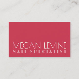 Modern Minimalist Nail Artist Business Card