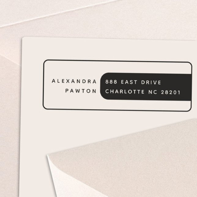 Modern Minimalist Name and Address Self-inking Sta Self-inking Stamp (Creator Uploaded)