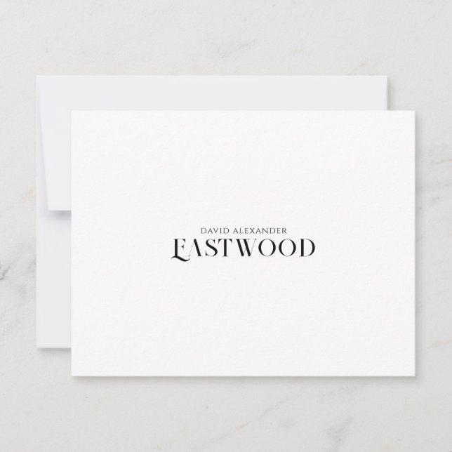 Modern Minimalist Name Card (Front)
