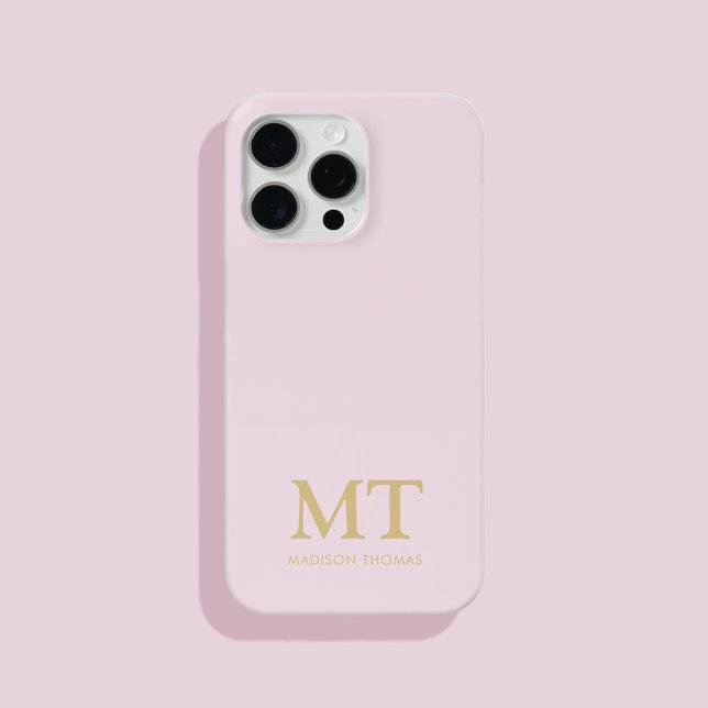 Modern Minimalist Name Initial Monogram Case-Mate iPhone Case (Creator Uploaded)