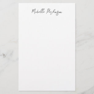 Modern Minimalist Name Personalised Calligraphy Stationery