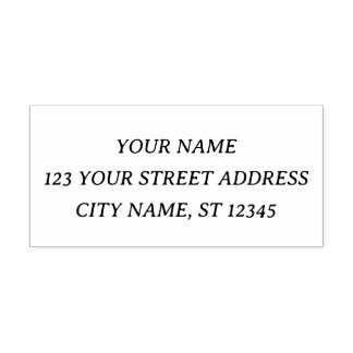 Modern Minimalist Name Return Address Rub Rubber S Stamp