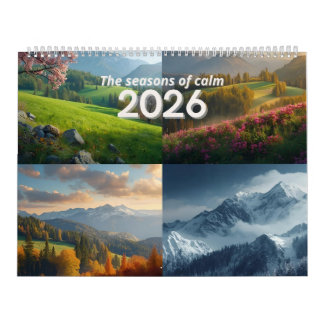 Modern Minimalist Nature 2026 Wall Calendar