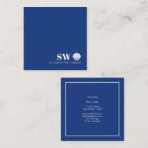 Modern Minimalist Nautical Shell Initials Monogram