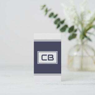 Modern Minimalist Navy Blue Business Card