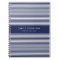 Modern Minimalist Navy Blue Stripes Monogram
