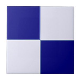 Modern Minimalist Navy Blue White Geometric Tile