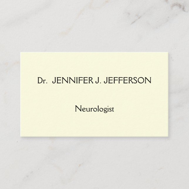 Modern & Minimalist Neurologist Business Card (Front)