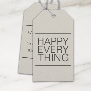 Modern Minimalist Neutral  Gift Tags