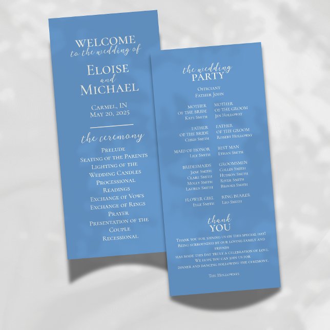 Modern Minimalist Neutral Wedding Ceremony Program (Guide your guests through the ceremony in style with this Modern Wedding Program.)