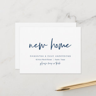 Modern minimalist, New Home Address Announcement Postcard