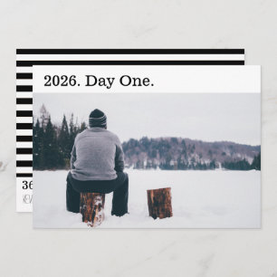 Modern Minimalist New Opportunities Photo Holiday Card