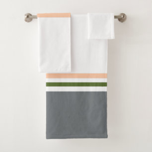 Modern Minimalist New Season Stripes Bath Towel Set