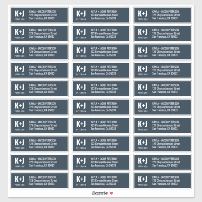 Modern + Minimalist Newly-Wed Address (Sheet)